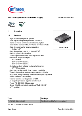 TLE6368G1 Datasheet PDF Infineon Technologies