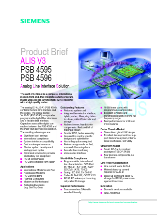 PSB4596 Datasheet PDF Infineon Technologies
