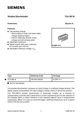 Q67000-A8338 Datasheet PDF Infineon Technologies