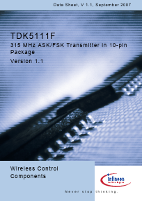 TDK5111F Datasheet PDF Infineon Technologies