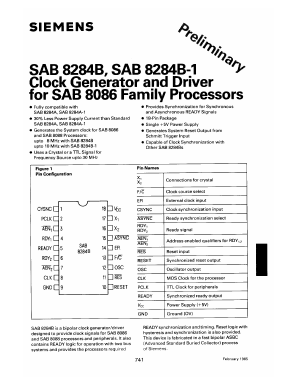 SAB8284B-1-P Datasheet PDF Infineon Technologies