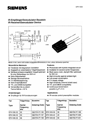 SFH506-33 Datasheet PDF Infineon Technologies