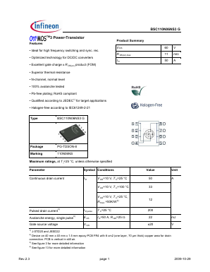 110N06NS Datasheet PDF Infineon Technologies