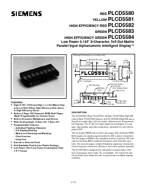 PLCD5580 Datasheet PDF Infineon Technologies