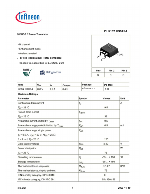 BUZ32H3045A Datasheet PDF Infineon Technologies