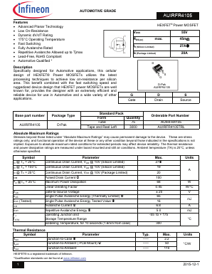 AUIRFR4105TRL Datasheet PDF Infineon Technologies