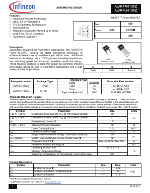 AUIRFU4105Z Datasheet PDF Infineon Technologies