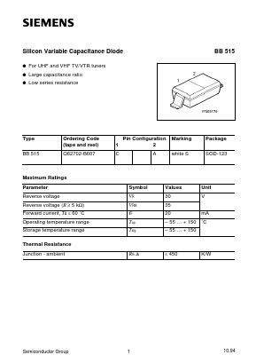 Q62702-B607 Datasheet PDF Infineon Technologies