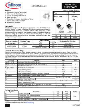 AUIRFZ44Z Datasheet PDF Infineon Technologies