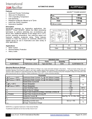 AUIRFN8401 Datasheet PDF Infineon Technologies