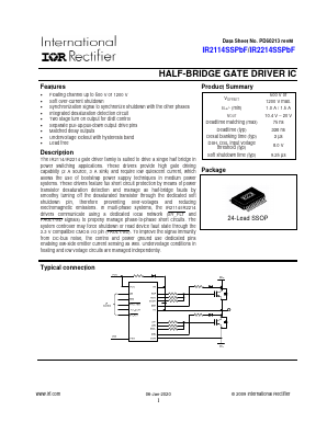 IR2114SSPBF Datasheet PDF Infineon Technologies