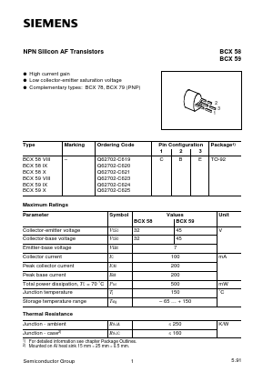 Q62702-C621 Datasheet PDF Infineon Technologies
