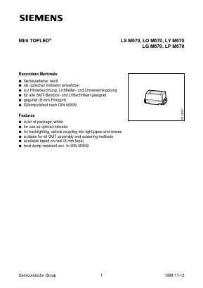 LOM670-HK Datasheet PDF Infineon Technologies