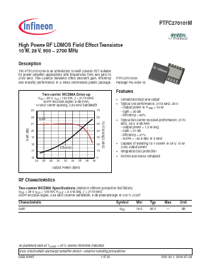 PTFC270101MV1R1K Datasheet PDF Infineon Technologies