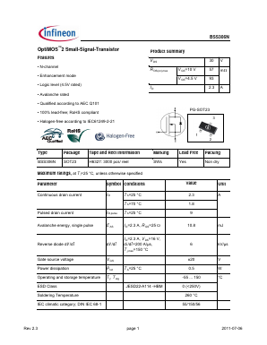 BSS306N Datasheet PDF Infineon Technologies