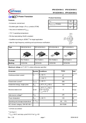 12CN10N Datasheet PDF Infineon Technologies