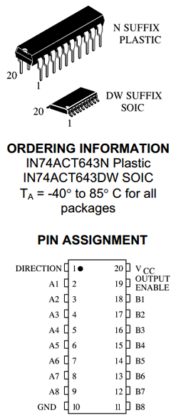 IN74ACT643DW Datasheet PDF Integral Corp.