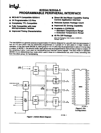 P8255A Datasheet PDF Intel