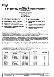 D8032AH Datasheet PDF Intel