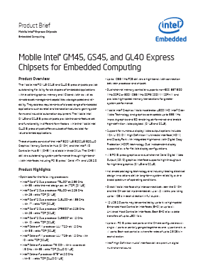 AC82GS45SLB92 Datasheet PDF Intel