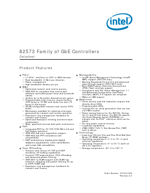 PC82573V869939 Datasheet PDF Intel