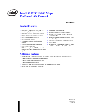 82562V Datasheet PDF Intel