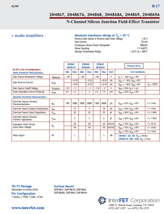 SMP4867 Datasheet PDF InterFET 