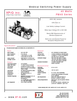 PM40-12AL Datasheet PDF International Power DC Power Supplies