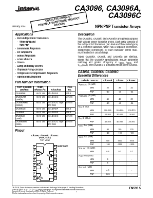 CA3096M Datasheet PDF Intersil
