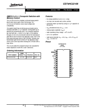 CD74HC22106E Datasheet PDF Intersil
