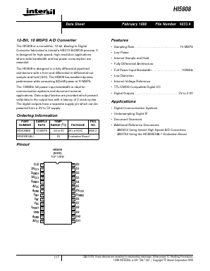 HI5808 Datasheet PDF Intersil