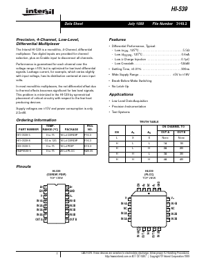 HI4P0539-5 Datasheet PDF Intersil