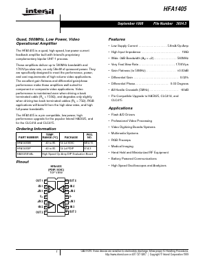 HFA1405 Datasheet PDF Intersil