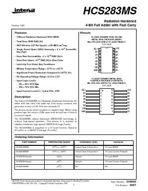 HCS283D Datasheet PDF Intersil