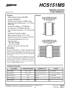HCS151MS Datasheet PDF Intersil