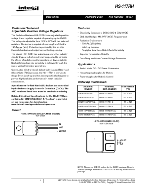 HSYE-117RH-Q Datasheet PDF Intersil
