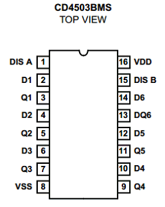 CD4503BMS Datasheet PDF Intersil