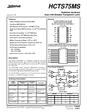 HCTS75D/SAMPLE Datasheet PDF Intersil