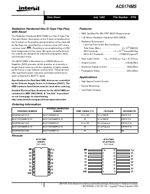 ACS174D Datasheet PDF Intersil