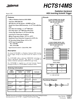 HCTS14D Datasheet PDF Intersil