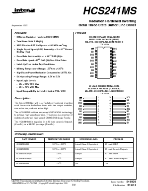 HCS241D/SAMPLE Datasheet PDF Intersil
