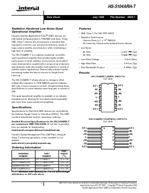 HS1-5104ARH-T Datasheet PDF Intersil