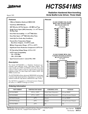 HCTS541HMSR Datasheet PDF Intersil