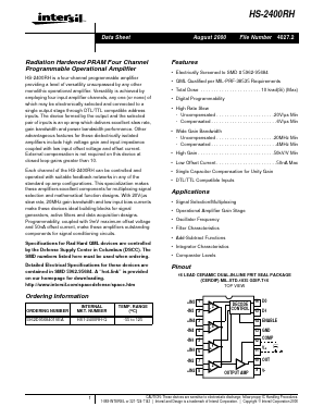 HS-2400RH Datasheet PDF Intersil