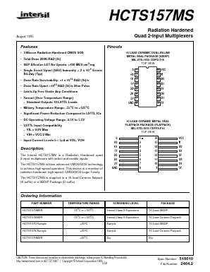 HCTS157MS Datasheet PDF Intersil
