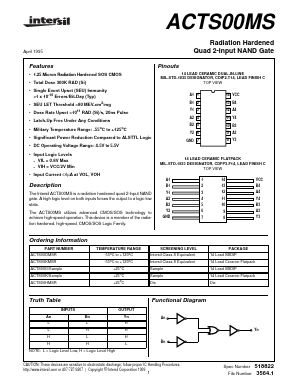 ACTS00K Datasheet PDF Intersil