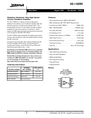 HS-1100RH Datasheet PDF Intersil