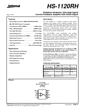 HS-1120RH Datasheet PDF Intersil