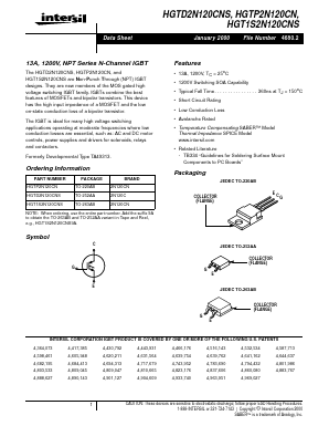 HGT1S2N120CNS9A Datasheet PDF Intersil
