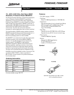 FSS923A0D Datasheet PDF Intersil